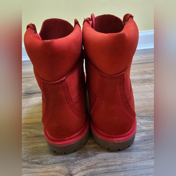 Timberland® Premium 6-Inch Waterproof Boot, red, size US 8 - Picture 6 of 17